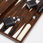 Backgammon Set // Brown Wood Grain