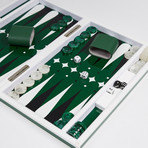 Lacquer Backgammon // Green + White