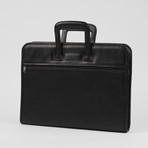 Leather Handle Briefcase // Black