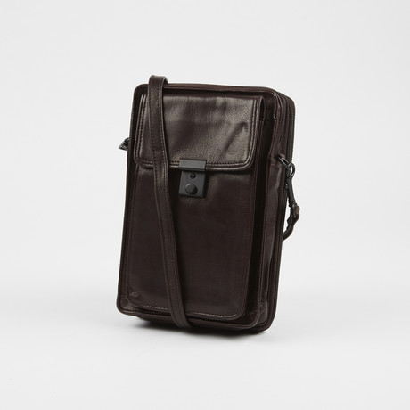 Leather Cross Body Bag // B-Burgundy