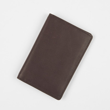 Leather Slim Card Wallet + ID Window // Burgundy