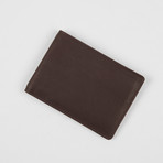 Leather Slim Bi-Fold Wallet // Burgundy