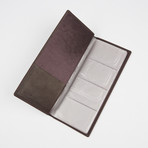 Leather Business Card Book Holder // Burgundy