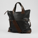 Weekender Premium Leather Tote // Black