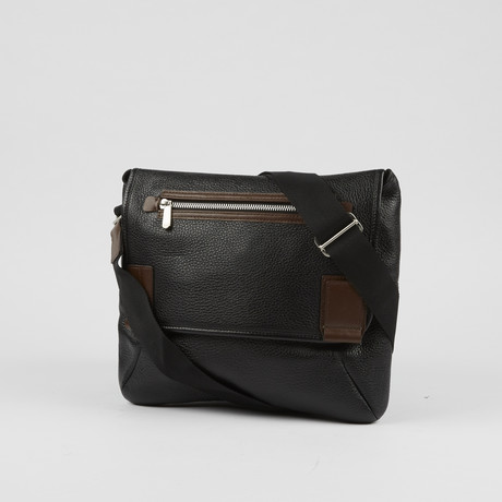 Premium Leather Crossbody Bag // Black