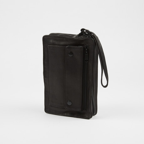 Leather Bag with Strap // Black