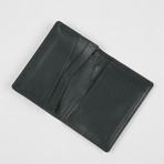 Leather Guesset Card Case // Green