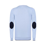 V-Neck Sweater // Light Blue + Navy (M)