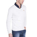 V-Neck Sweater // Ecru (S)