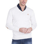 V-Neck Sweater // Ecru (S)