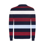 Striped Pullover // Navy + Blue + Bordeaux + White (XS)