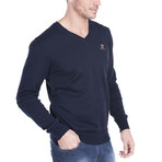 V-Neck Sweater // Navy (XS)