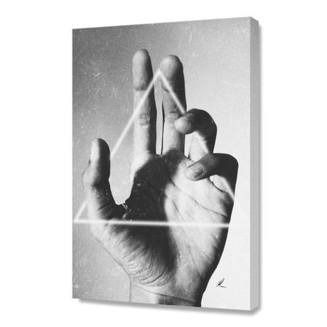 Hand + Triangle (Stretched Canvas // 16"W x 24"H x 1.5"D)