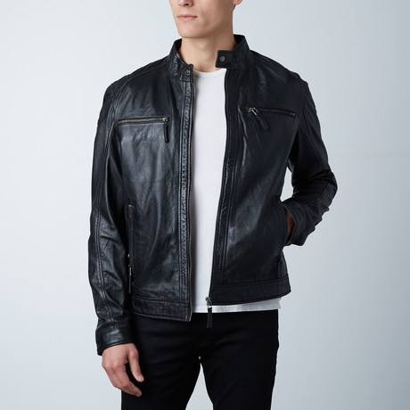 Blouson Double Zip Biker Jacket // Black (XS)