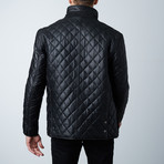 Quilted Car Coat // Black (3XL)