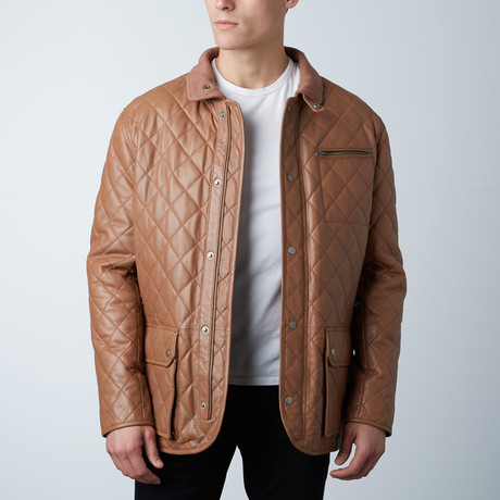 Quilted Car Coat // Tan (XS)