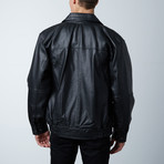 Spread Collar Bomber Jacket // Black (2XL)