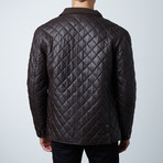 Quilted Car Coat // Brown (3XL)