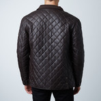 Quilted Car Coat // Brown (S)