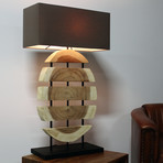 Sliced Wood Lamp