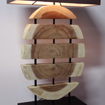 Sliced Wood Lamp