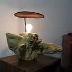 Natural Root Lamp With Mesh  // Bleached