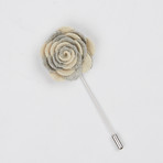 Lapel Flower // Gray + Vanilla
