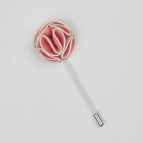 Lapel Flower // Pink + White