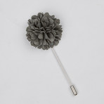 Lapel Flower // Gray Textured