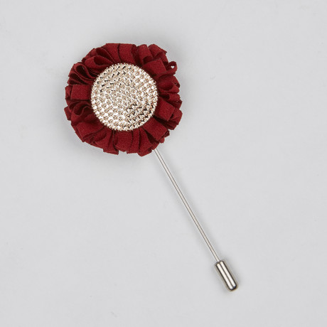 Lapel Flower // Red + Jewelry