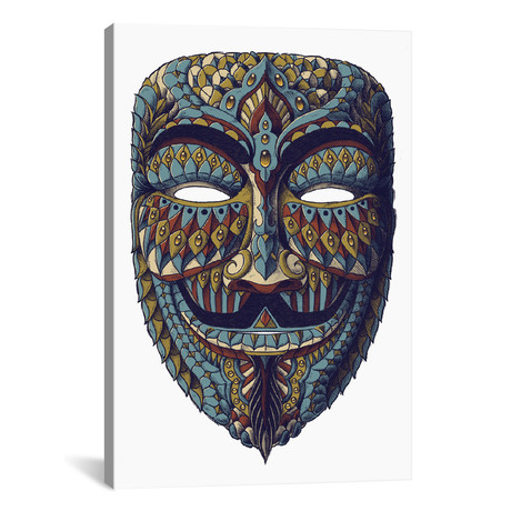 Anonymous Mask In Color III (26"W x 18"H x 0.75"D)