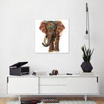 Ornate Elephant I In Color I (18"W x 18"H x 0.75"D)