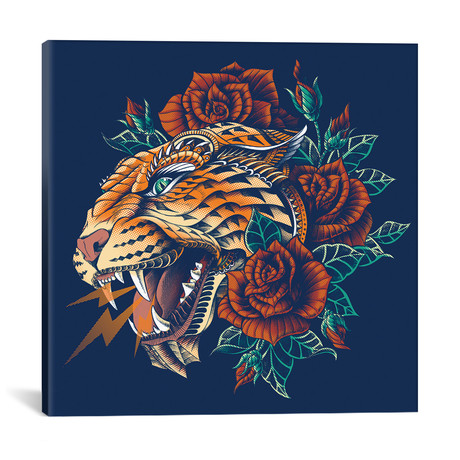 Ornate Leopard In Color I by Bioworkz (18"W x 18"H x 0.75"D)