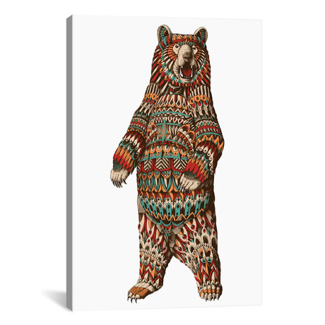 Ornate Grizzly Bear In Color I // Bioworkz (26"W x 18"H x 0.75"D)
