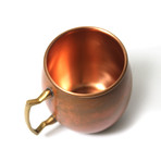 Antique Copper Barrel Shaped Copper Mug // 16 oz