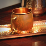 Antique Copper Barrel Shaped Copper Mug // 16 oz