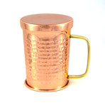 Hammered Copper Beer Stein // 20 oz