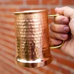 Hammered Copper Beer Stein // 20 oz