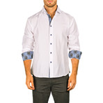 Razz Long-Sleeve Button-Up Shirt // White (L)