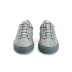 Alaric Embossed Calf Low-Top Sneakers // Medium Grey (US: 7)