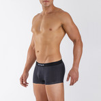 Cotton Stretch Trunk // Heather Grey + Black // Pack of 3 (S)