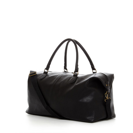 Gunner Vegan Leather Duffle Bag // Black