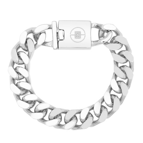Curb Chain + Clasp Bracelet // Silver