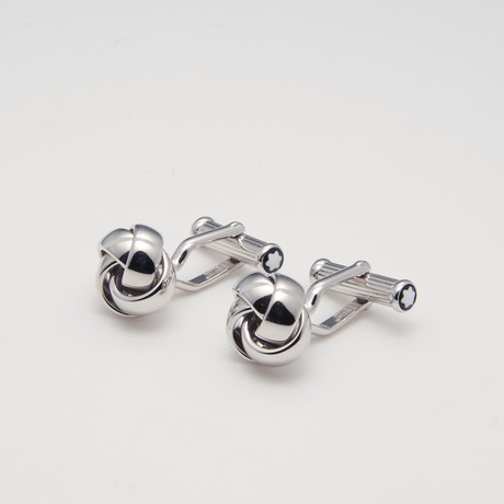Twisted Knot Cuff Links // Silver