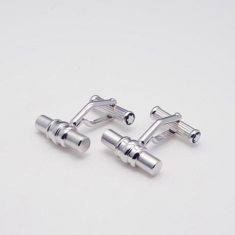 Classic Collection Platinum Plated Cuff Links // Silver