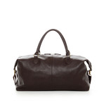 Gunner Vegan Leather Duffle Bag // Brown