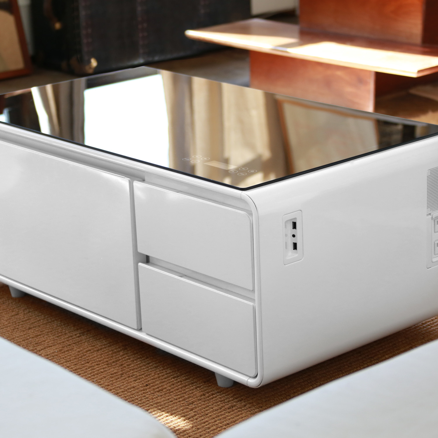 Sobro Smart Coffee Table With Refrigerator Drawer