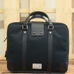 Hamptons Briefcase // Black + Black