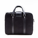 Hamptons Briefcase // Black + Black