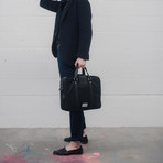 Hamptons Briefcase // Black + Black